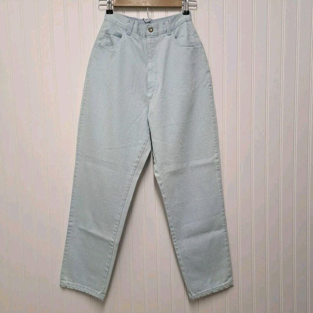 VTG Sears Bareback Jeans Womens 12P Light Wash Denim High Waisted Tapered USA